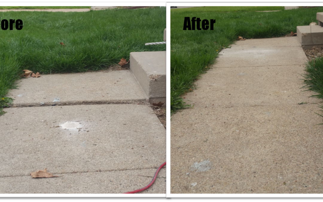 Sinking concrete walkway in Omaha - ConcreteMedic